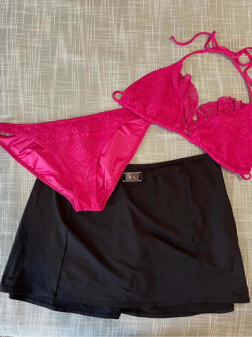 Ralph Lauren Bikini Set & Cover Skirt, Size L